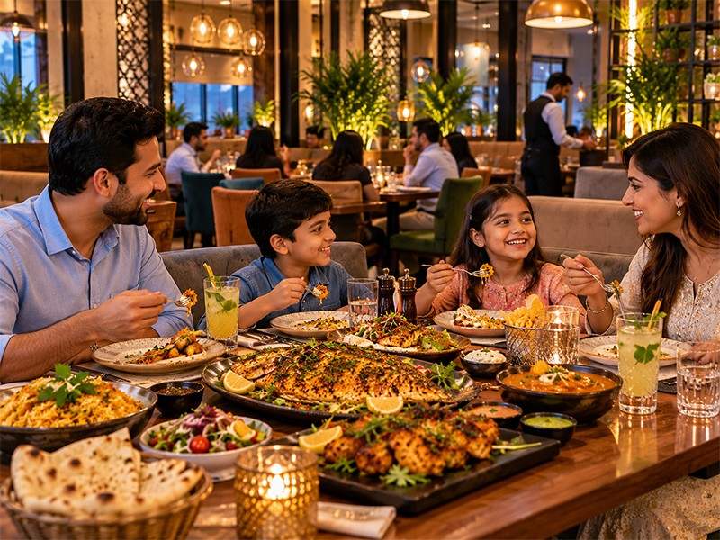 Family restaurants in Amritsar: a family meal at The Machhiwala